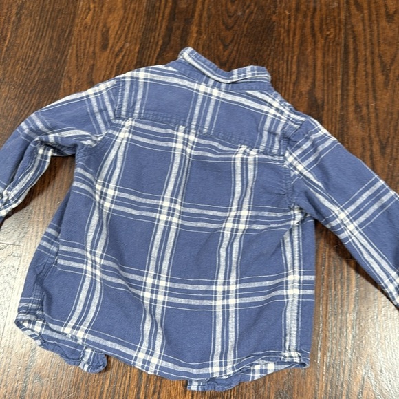 Baby GAP Navy and White Plaid Button Down Shirt size 4 years - Picture 3 of 3